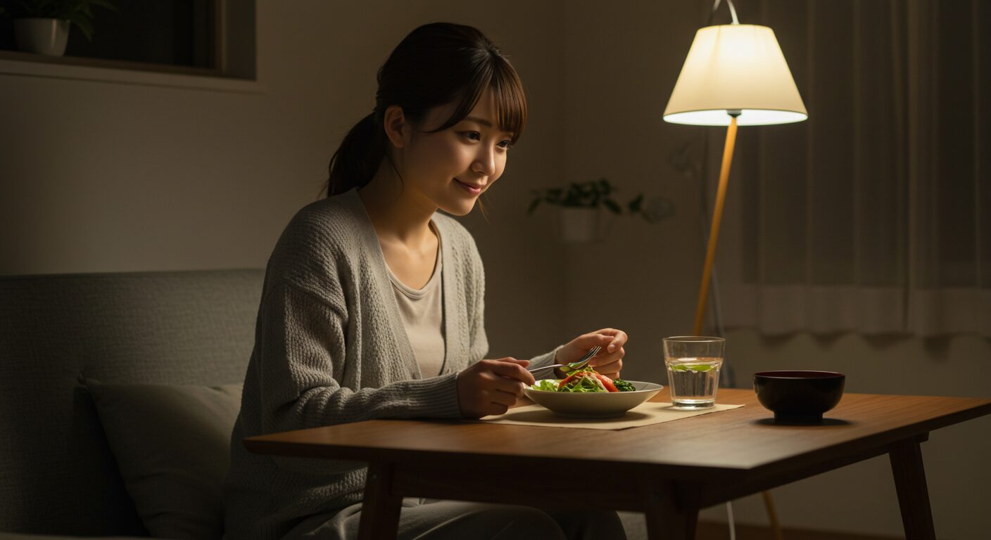 夜型生活でも健康的に過ごす女性