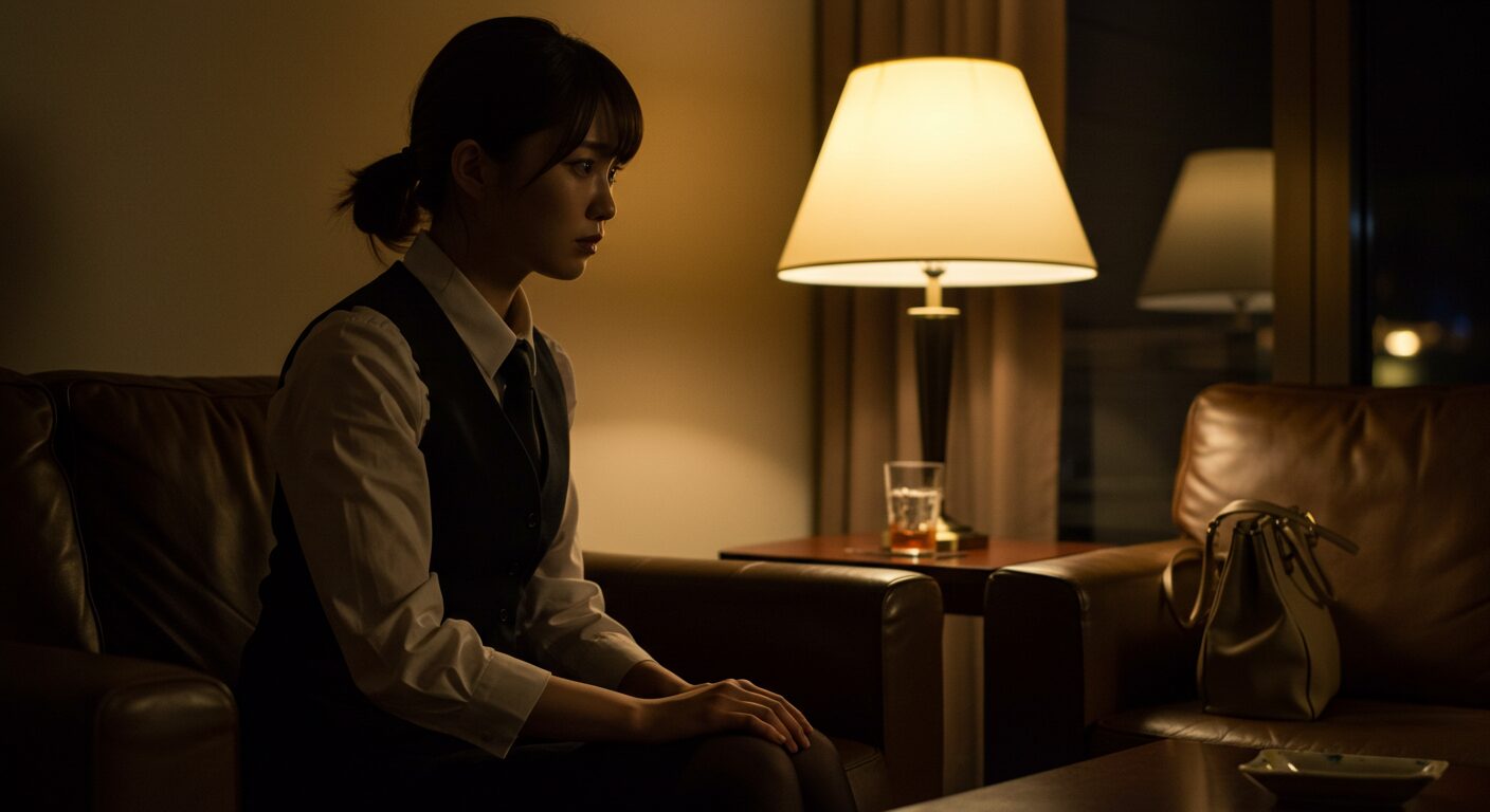 悩みを抱えるホステス